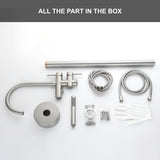 Freestanding Bathtub Faucet Bath Tub Filler Faucet with Hand Shower Floor Mount