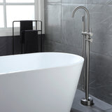 Freestanding Bathtub Faucet Bath Tub Filler Faucet with Hand Shower Floor Mount