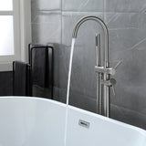 Freestanding Bathtub Faucet Bath Tub Filler Faucet with Hand Shower Floor Mount