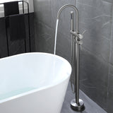 Freestanding Bathtub Faucet Bath Tub Filler Faucet with Hand Shower Floor Mount