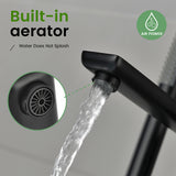 Freestanding Bathtub Faucet Tub Filler Black Floor Mount Brass Single Handle Bathroom Faucets with Hand Shower