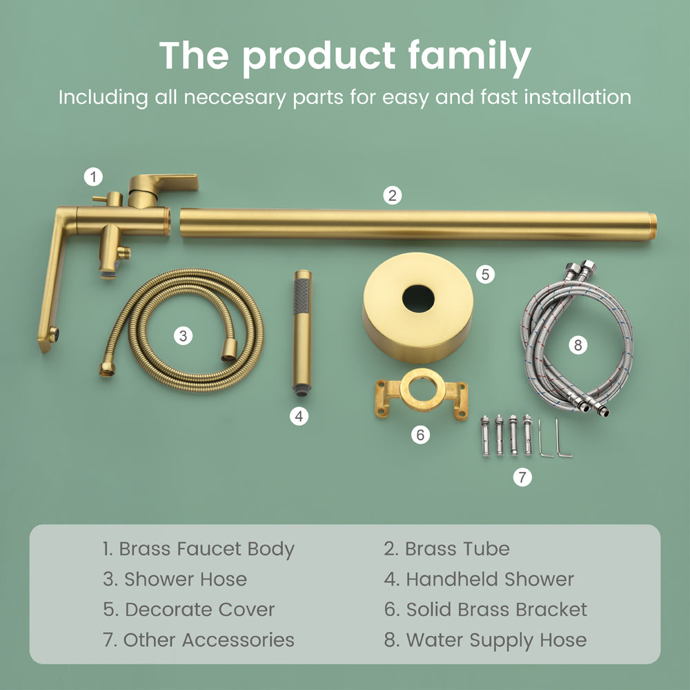 Freestanding Bathtub Faucet Tub Filler Black Floor Mount Brass Single Handle Bathroom Faucets with Hand Shower