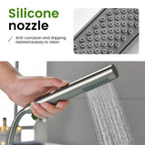 Freestanding Bathtub Faucet Tub Filler Black Floor Mount Brass Single Handle Bathroom Faucets with Hand Shower