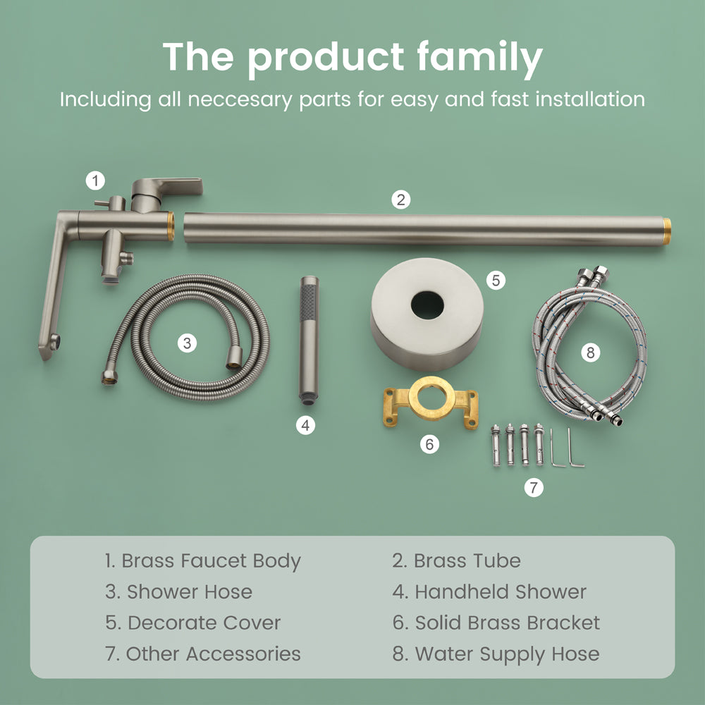 Freestanding Bathtub Faucet Tub Filler Black Floor Mount Brass Single Handle Bathroom Faucets with Hand Shower