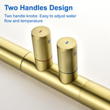 CUPC Freestanding Tub Filler Bathtub Faucet 360-Degree Rotating Floor Mounted Faucets in matte black, brushed nickel, brushed gold, brushed gun grey