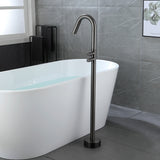Freestanding Tub Filler Bathtub Faucet Black Floor Mounted Faucets