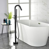 Tub Filler Freestanding Bathtub Faucet  Floor Mounted Brass Bathroom Tub Faucets with Hand Shower