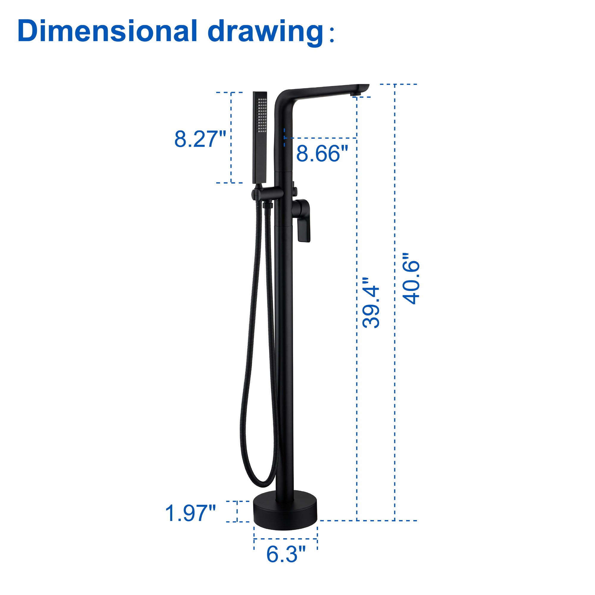 Freestanding Bathtub Faucet with Handheld Shower