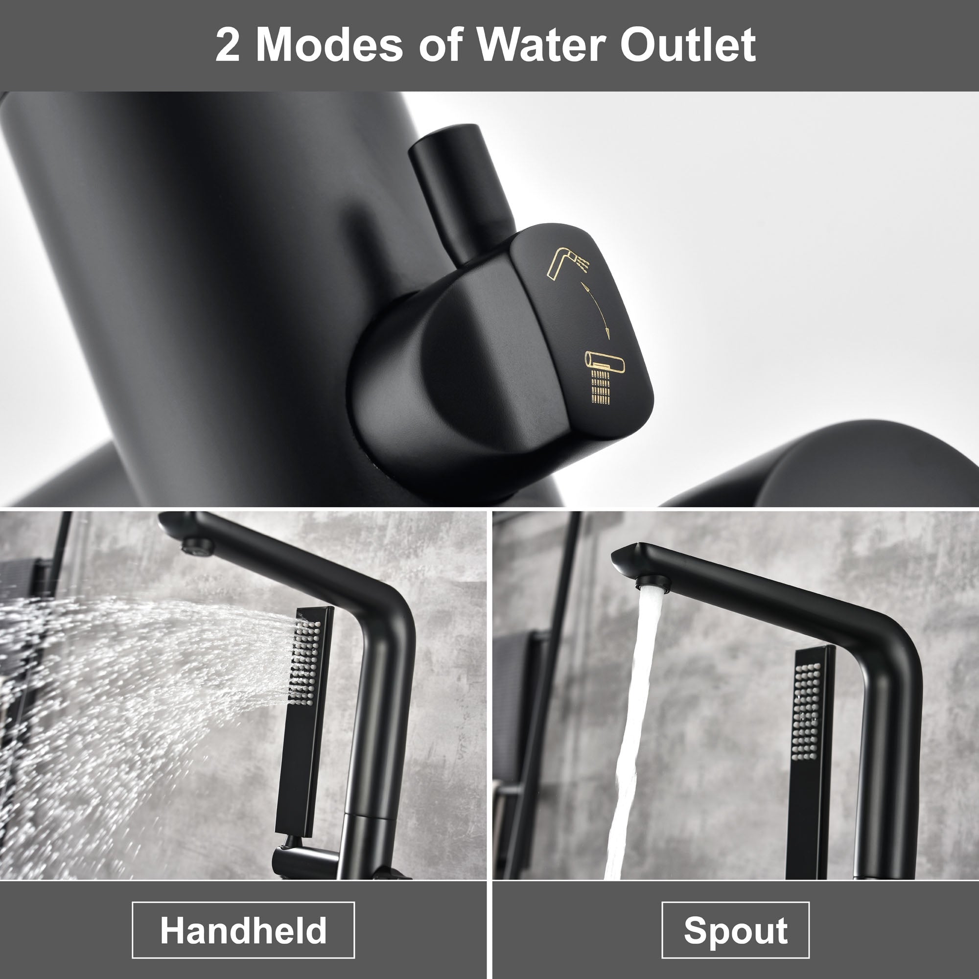 Freestanding Bathtub Faucet with Handheld Shower