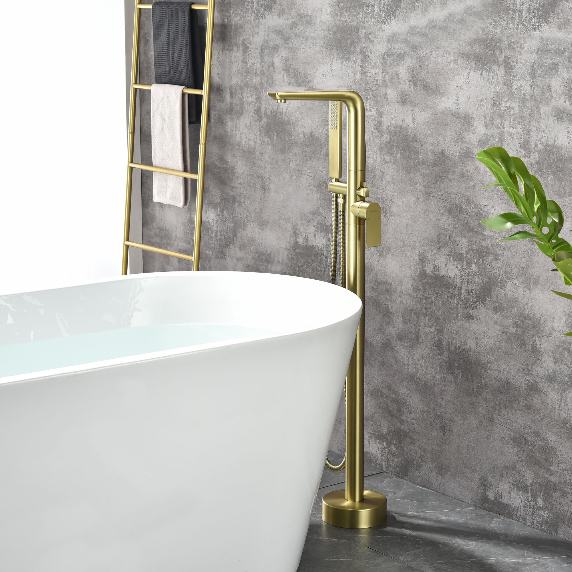 Freestanding Bathtub Faucet with Handheld Shower