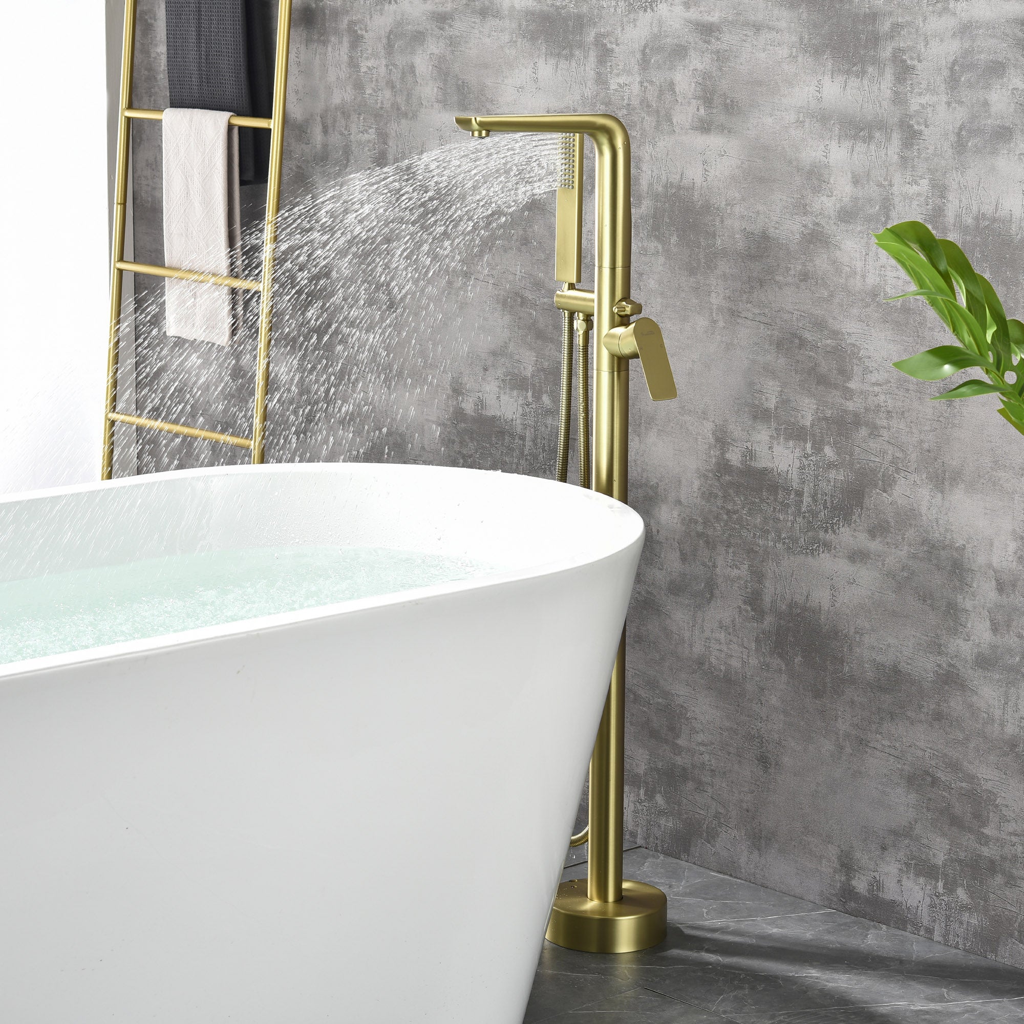 Freestanding Bathtub Faucet with Handheld Shower