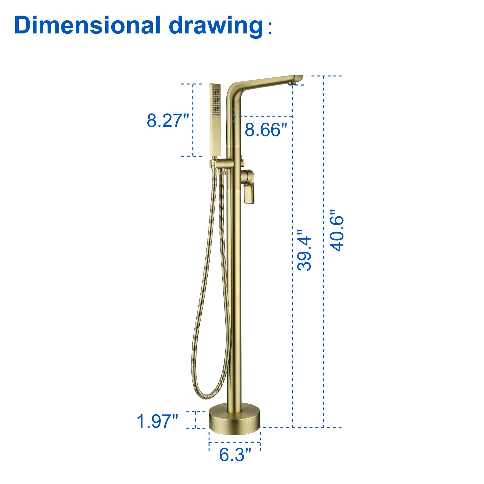 Freestanding Bathtub Faucet with Handheld Shower
