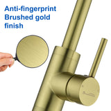 360° Rotation Freestanding Bathtub Faucet One Function Floor Mount Tub Filler in Brushed Gold, Matte Black, Brushed Nickel