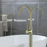 360° rotation Freestanding Bathtub Faucet Floor Mount