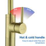 360° Rotation Freestanding Bathtub Faucet One Function Floor Mount Tub Filler in Brushed Gold, Matte Black, Brushed Nickel