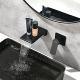 SHAMANDA Wall Mounted Bathroom Sink Faucet with Single Handle Lavatory Faucet Solid Brass Basin Mixer Tap