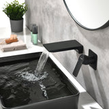 SHAMANDA Wall Mounted Bathroom Sink Faucet with Single Handle Lavatory Faucet Solid Brass Basin Mixer Tap
