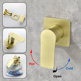 SHAMANDA Wall Mounted Bathroom Sink Faucet with Single Handle Lavatory Faucet Solid Brass Basin Mixer Tap
