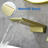 SHAMANDA Wall Mounted Bathroom Sink Faucet with Single Handle Lavatory Faucet Solid Brass Basin Mixer Tap