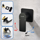 Waterfall faucet for bathtubs and washbasins One Handle Hot Cold Water Mixer 2 Holes Wall Mount Vanity Faucet