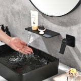 Waterfall Bathroom Faucet， Mounted Bathroom Sink Faucet for Bathroom Rough-in Valve Body and Trim Included