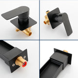 Wall Mount Tub Filler Waterfall Bathtub Faucet High Flow Bath Filler Faucet with Extra Long Spout Bathroom Faucets with Rough-in Valve Trim kit