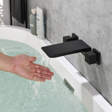Waterfall Faucet Wall Mount,2 Handles Bathroom Waterfall Tub Faucet, Wall Mount Bathtub Filler