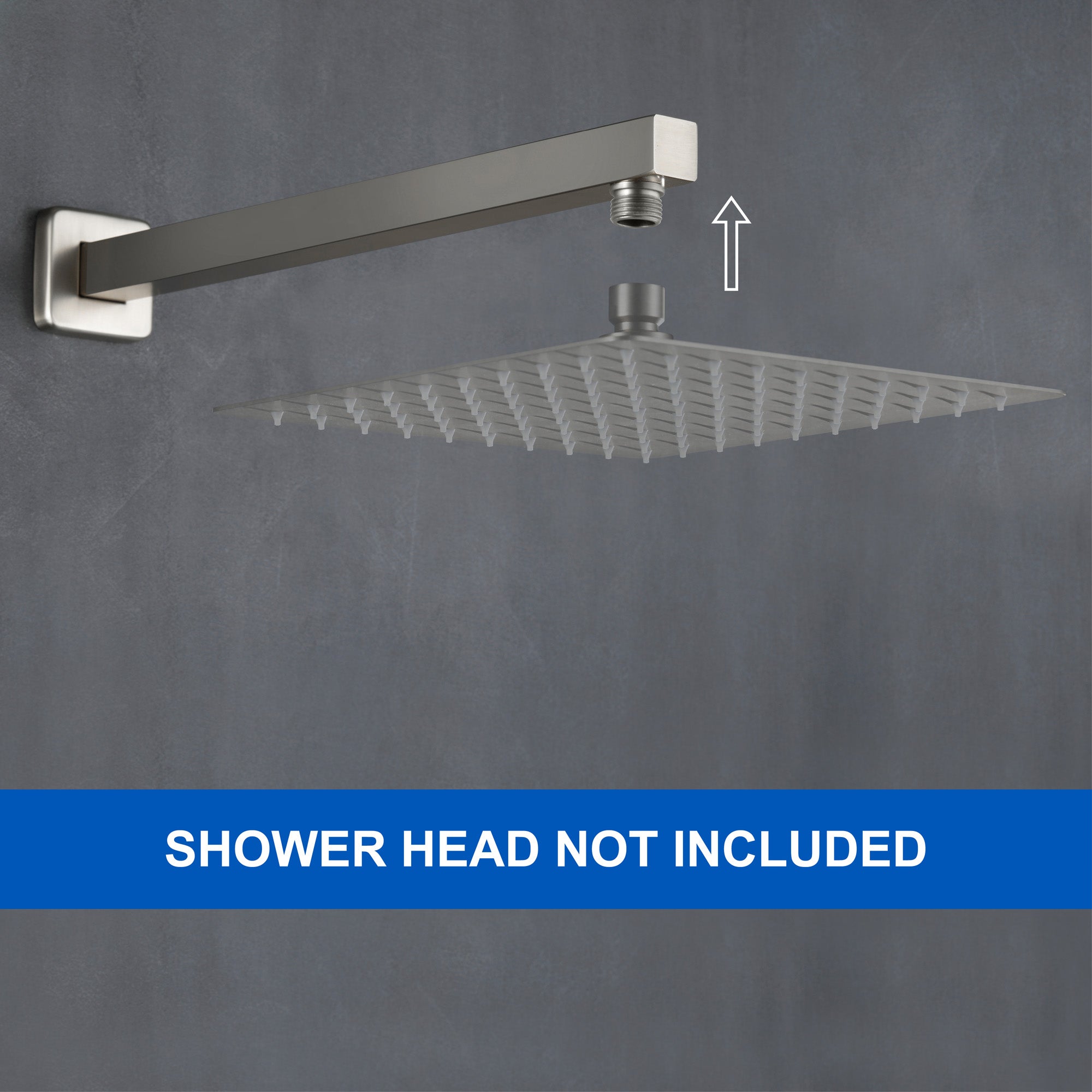 SHAMANDA 16-Inch Brass Shower Extension Arm, Matte Black Universal Shower Straight Wall Mount Shower Arm with Flange for 10"/12" Bathroom Rainfall Showerhead