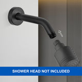 Shower Arm with Flange 6 Inches Wall Mount Replacement Angle Shower Head Arm Wall-Mounted For Fixed Shower Head & Handheld Showerhead