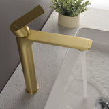 Brass Bathroom Faucet, Single Handle One Hole Matte Black Bathroom Sink Faucet