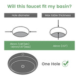 Single Hole Handle Vanity Faucet for RV Lavatory Vessel