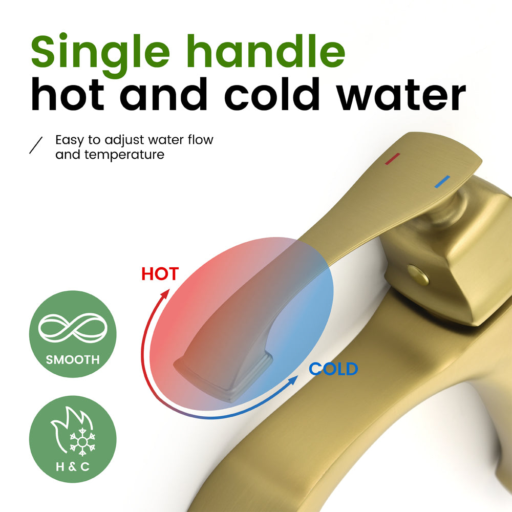 Single Hole Handle Vanity Faucet for RV Lavatory Vessel
