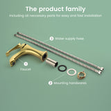 Single Hole Handle Vanity Faucet for RV Lavatory Vessel