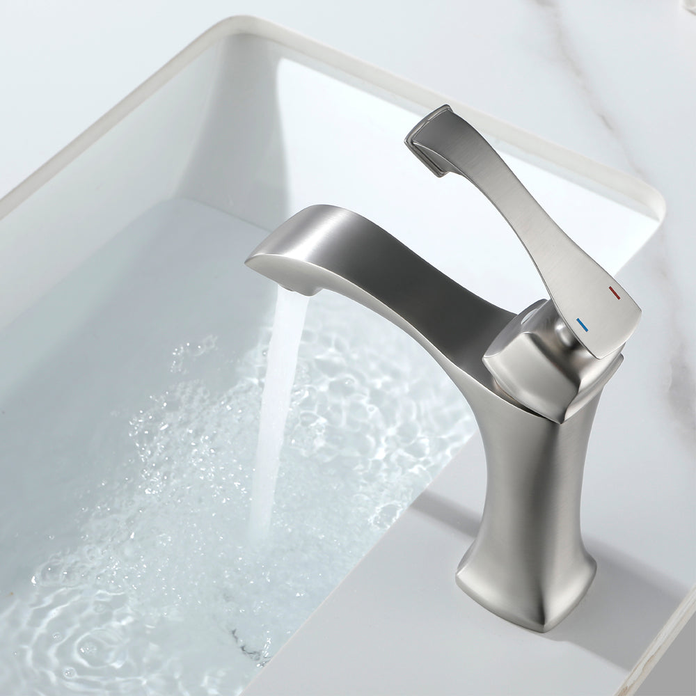 Single Hole Handle Vanity Faucet for RV Lavatory Vessel
