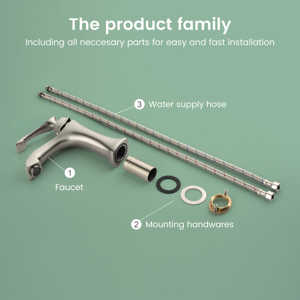 Single Hole Handle Vanity Faucet for RV Lavatory Vessel