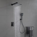 Shower System Wall Mounted Tub Shower Faucet Set for Bathroom with 3 Functions Handheld Shower Head Set, Matte Black