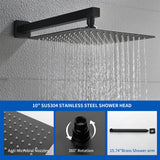 Shower Faucet Set with Tub Spout, Tub and Shower Trim Kit with Rough in Valve, Waterfall Shower Tub Faucet Set Wall Mounted Shower System