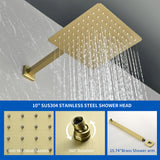 Shower Faucet Set with Tub Spout, Tub and Shower Trim Kit with Rough in Valve, Waterfall Shower Tub Faucet Set Wall Mounted Shower System