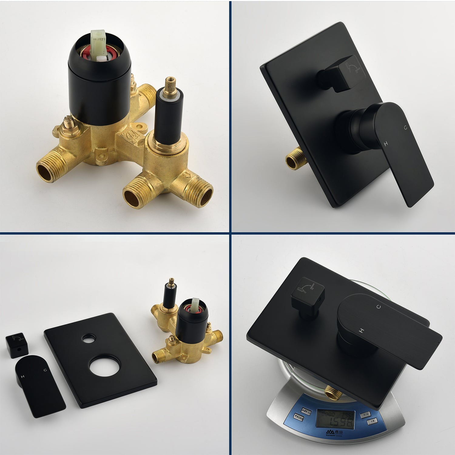 Waterfall Bathtub , Shower System with Sprayer, Shower Faucets Sets Complete, Single Handle Brass Tub Shower Faucet Set