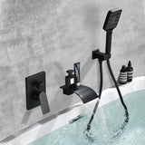 Waterfall Bathtub , Shower System with Sprayer, Shower Faucets Sets Complete, Single Handle Brass Tub Shower Faucet Set