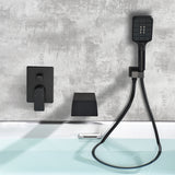 Waterfall Bathtub , Shower System with Sprayer, Shower Faucets Sets Complete, Single Handle Brass Tub Shower Faucet Set