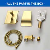 Waterfall Bathtub , Shower System with Sprayer, Shower Faucets Sets Complete, Single Handle Brass Tub Shower Faucet Set