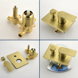 Waterfall Bathtub , Shower System with Sprayer, Shower Faucets Sets Complete, Single Handle Brass Tub Shower Faucet Set