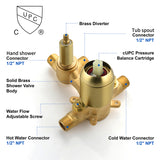 Waterfall Bathtub , Shower System with Sprayer, Shower Faucets Sets Complete, Single Handle Brass Tub Shower Faucet Set