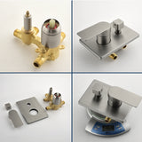 Waterfall Bathtub , Shower System with Sprayer, Shower Faucets Sets Complete, Single Handle Brass Tub Shower Faucet Set