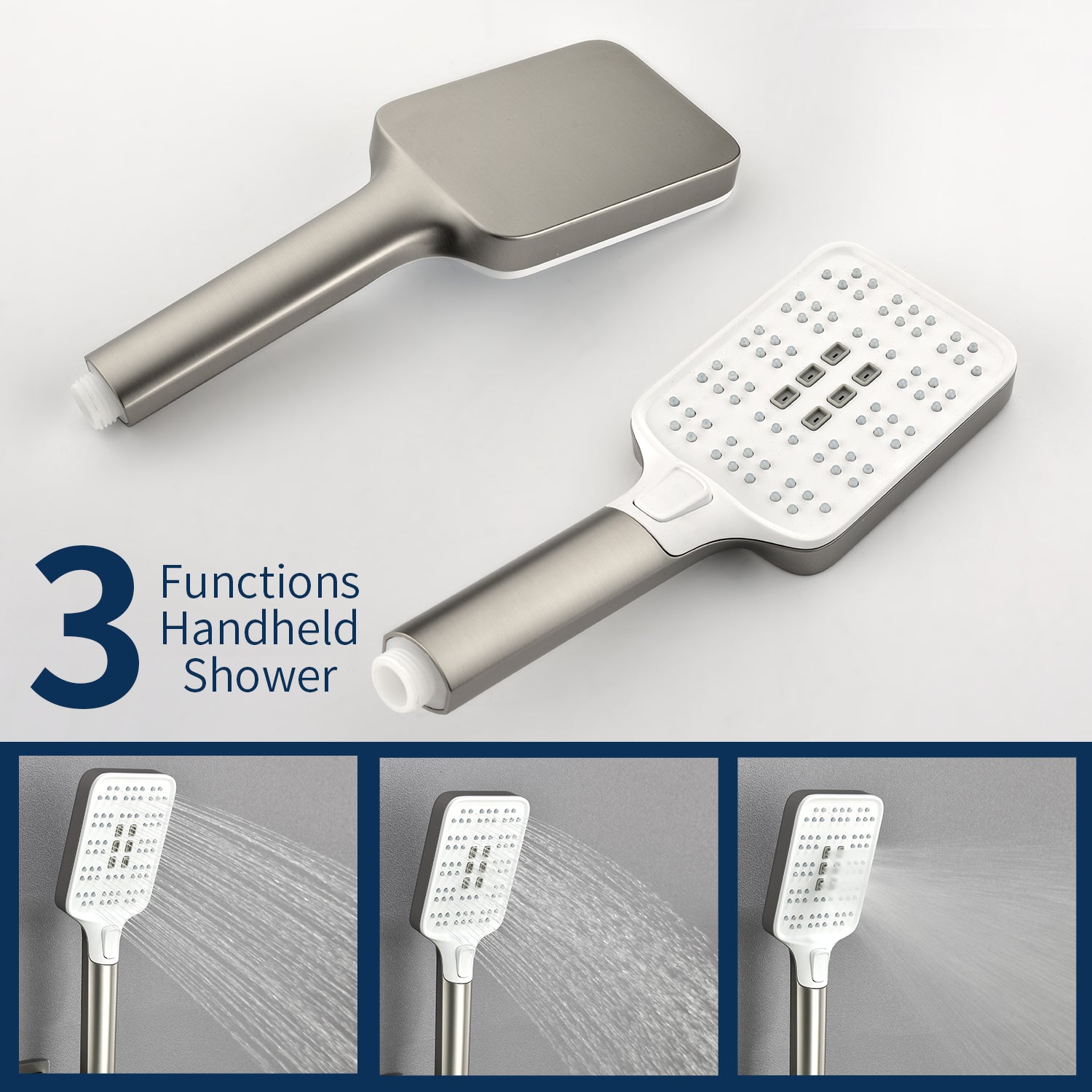 Waterfall Bathtub , Shower System with Sprayer, Shower Faucets Sets Complete, Single Handle Brass Tub Shower Faucet Set