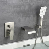 Waterfall Bathtub , Shower System with Sprayer, Shower Faucets Sets Complete, Single Handle Brass Tub Shower Faucet Set