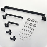 Bathroom Hardware Set, 5-Piece Stainless Steel Bathroom Towel Rack Set Wall Mounted Matte Black Towel Bar Bathroom Accessories Kit
