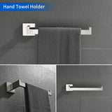Bathroom Hardware Set, 5-Piece Stainless Steel Bathroom Towel Rack Set Wall Mounted Matte Black Towel Bar Bathroom Accessories Kit