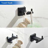 Bathroom Towel Bar Sets 4-Piece Bathroom Hardware Set Stainless Steel Bath Accessories Kit Wall Mounted